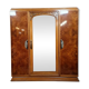 Art Deco wardrobe in burl wood, circa 1925-1930.