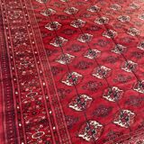 Nice big vintage carpet Bokhara handmade 200x282 cm