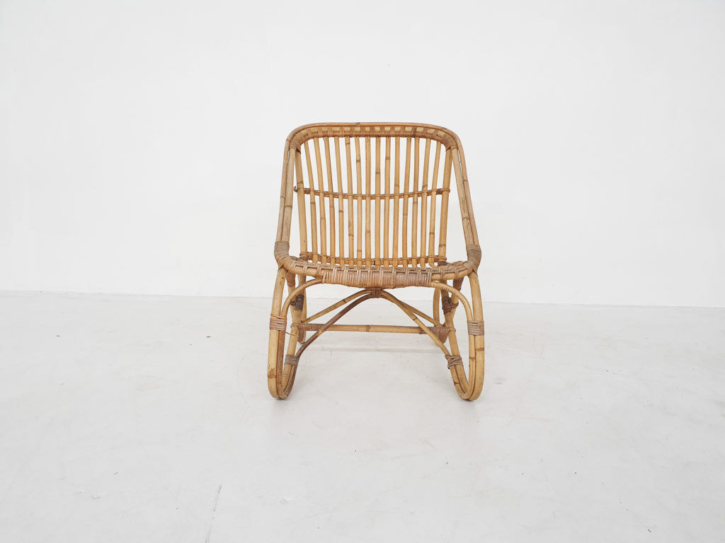 Mid-century bamboo lounge chair by Rohe Noordwolde, The Netherlands 1950's
