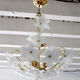 Murano and brass glass flowers