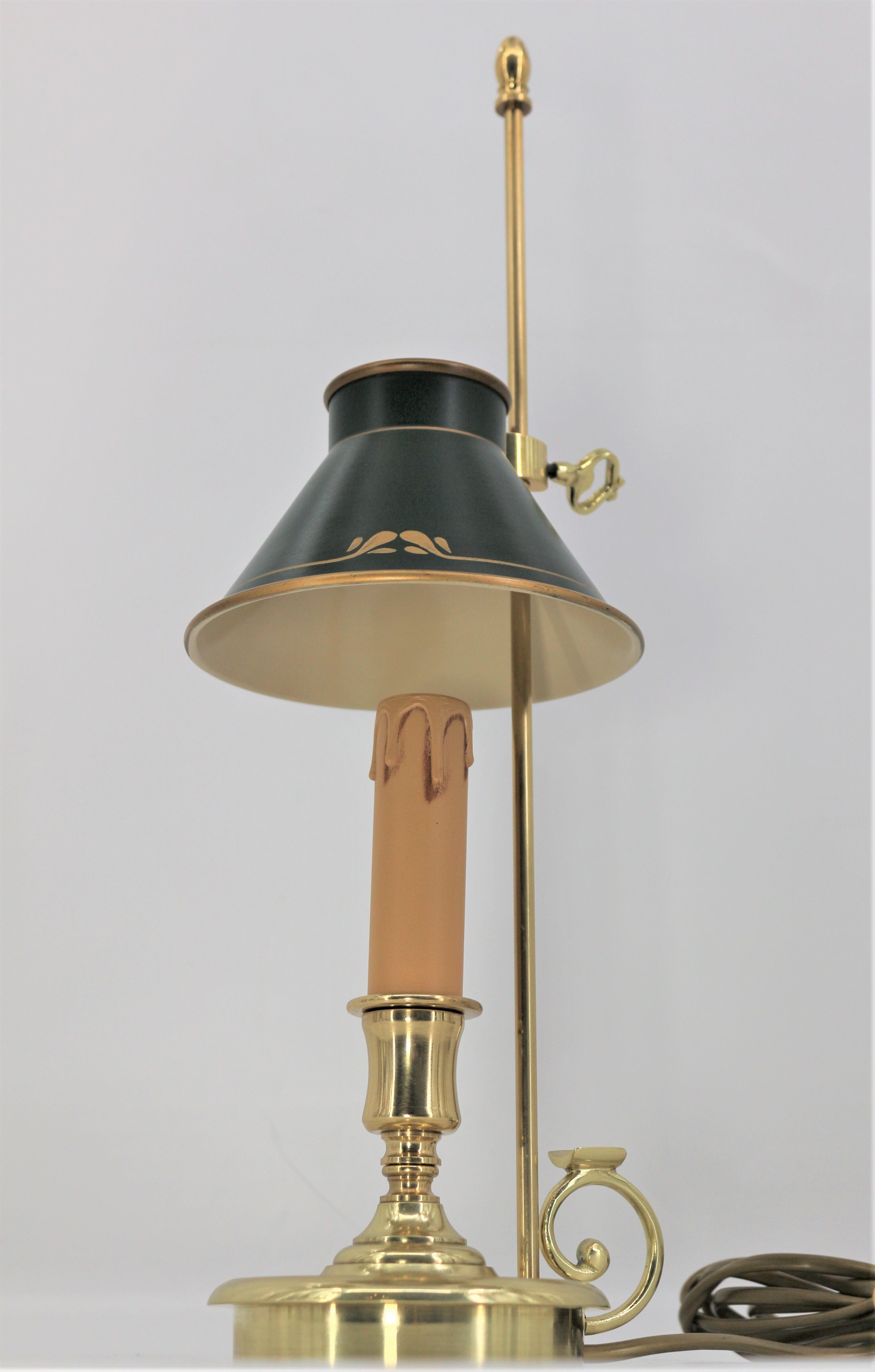 Bottled water bottle in the style of empire bronze conical lampshade