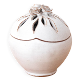 Vintage Ceramic Round Trinket Box With Roses On Top, Bonbonniere Bowl