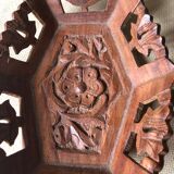 Empty carved rosewood pocket