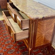 Chest of drawers Transition Style Louis XV marquetry and bronze