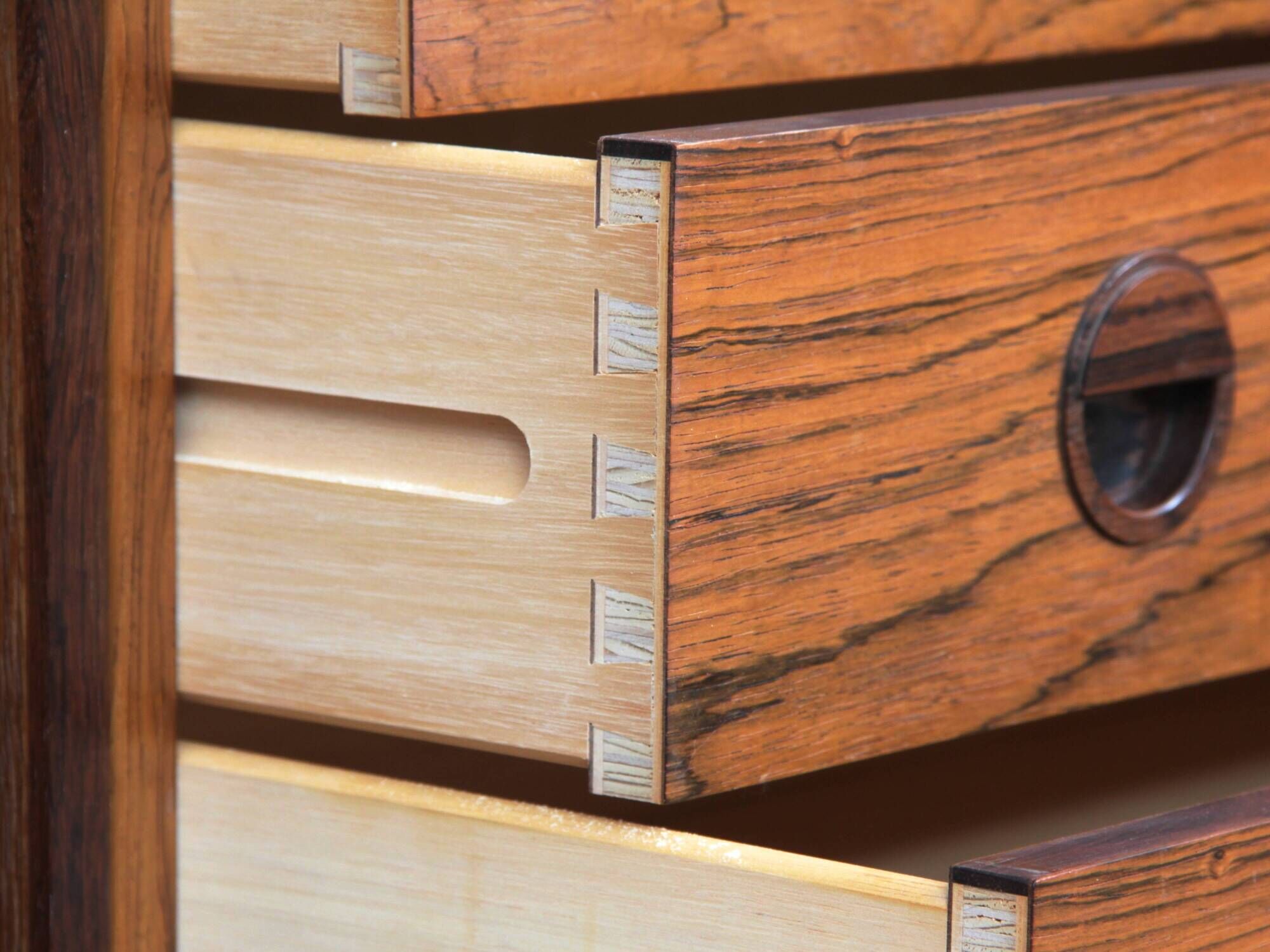 Scandinavian wall system in rosewood by Hansen & Guldborg
