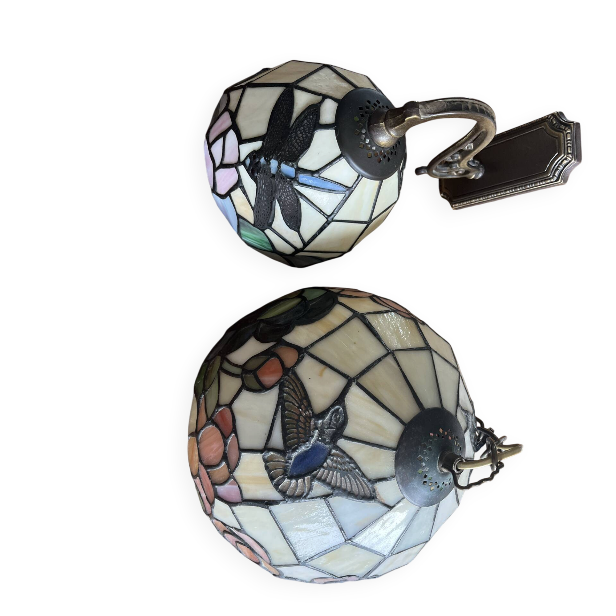 Suspension et applique style Tiffany