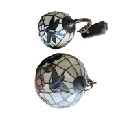 Suspension and Tiffany style wall light