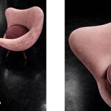 Vintage Mid-Century Space Age Velour Lounge Set from Paged, 1972, Set of 3