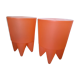 Paire de tabourets Bubu 1er orange par Philippe Starck