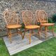 4 chaises scandinaves en bois clair