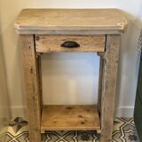 Raw wood workbench / console