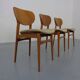 Dining Chairs in Walnut & Beech, 1960s, Set of 3