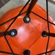 A dsw fiber red orange dowel walnut eames herman miller vintage 70 chair
