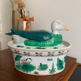 Hand-painted ceramic duck slip 1970
