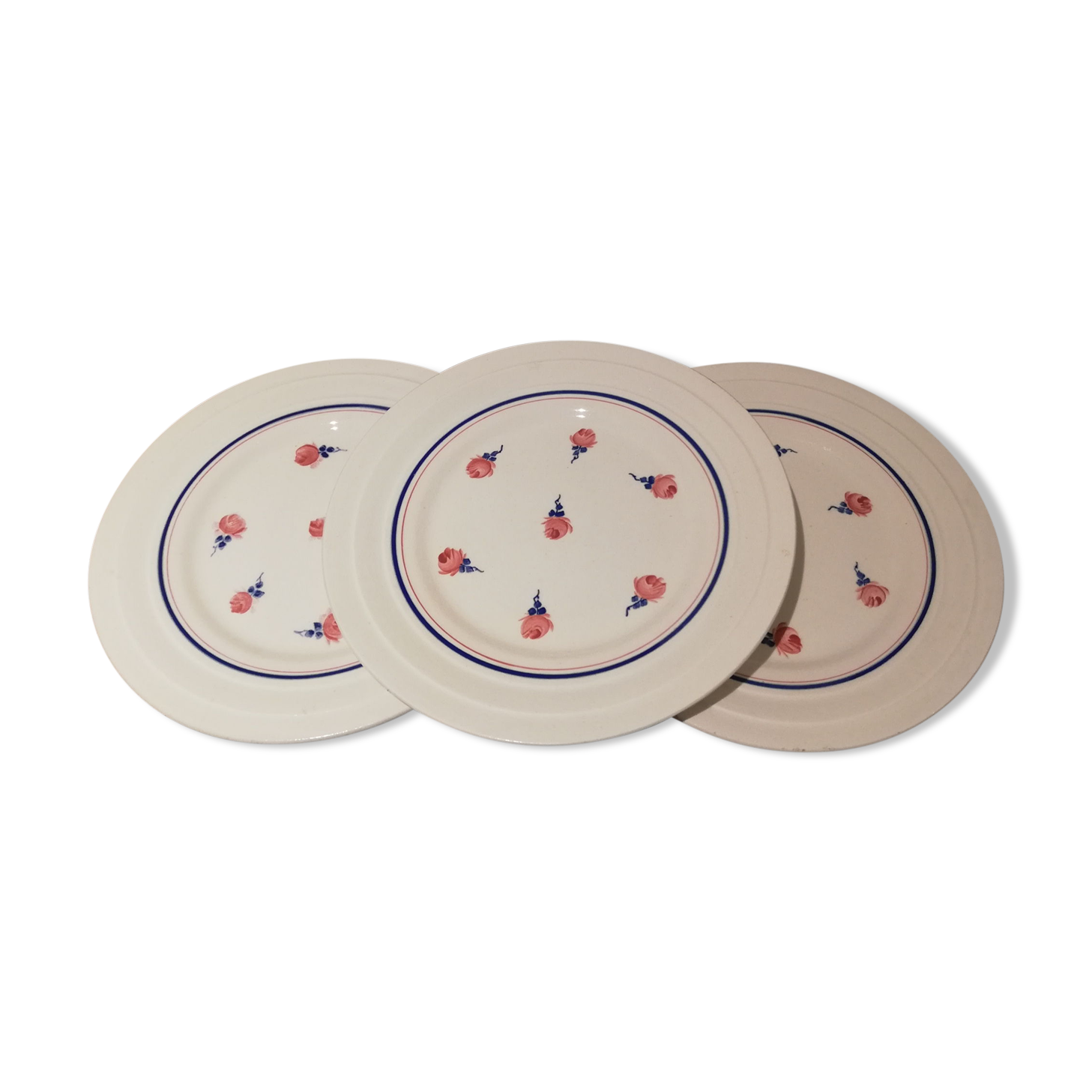 3 assiettes à dessert Céranord