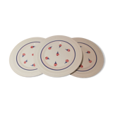 3 Céranord dessert plates