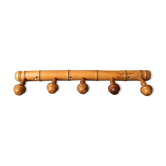 bamboo style wooden hook 5 supports