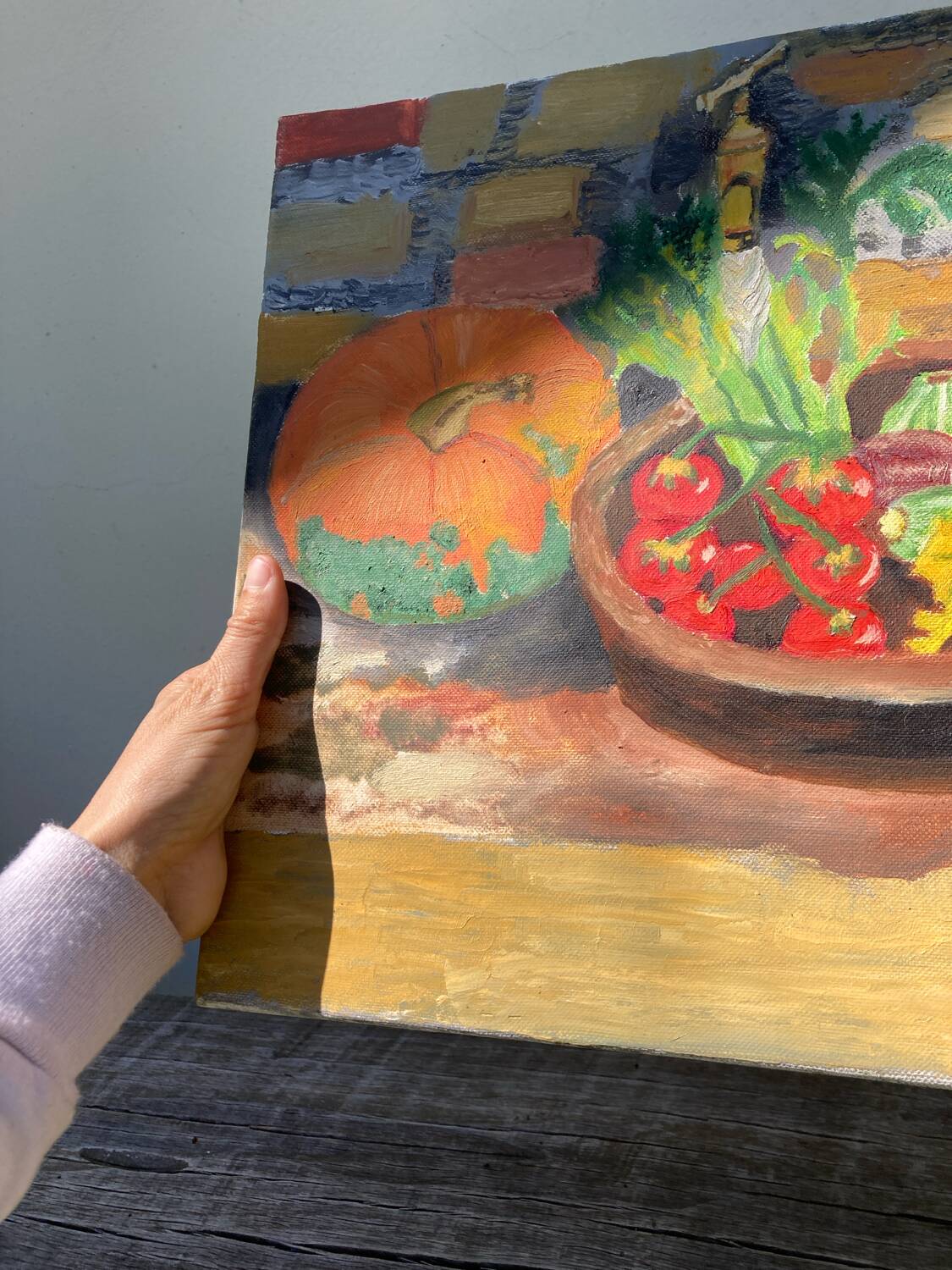 Still life painting oil on canvas