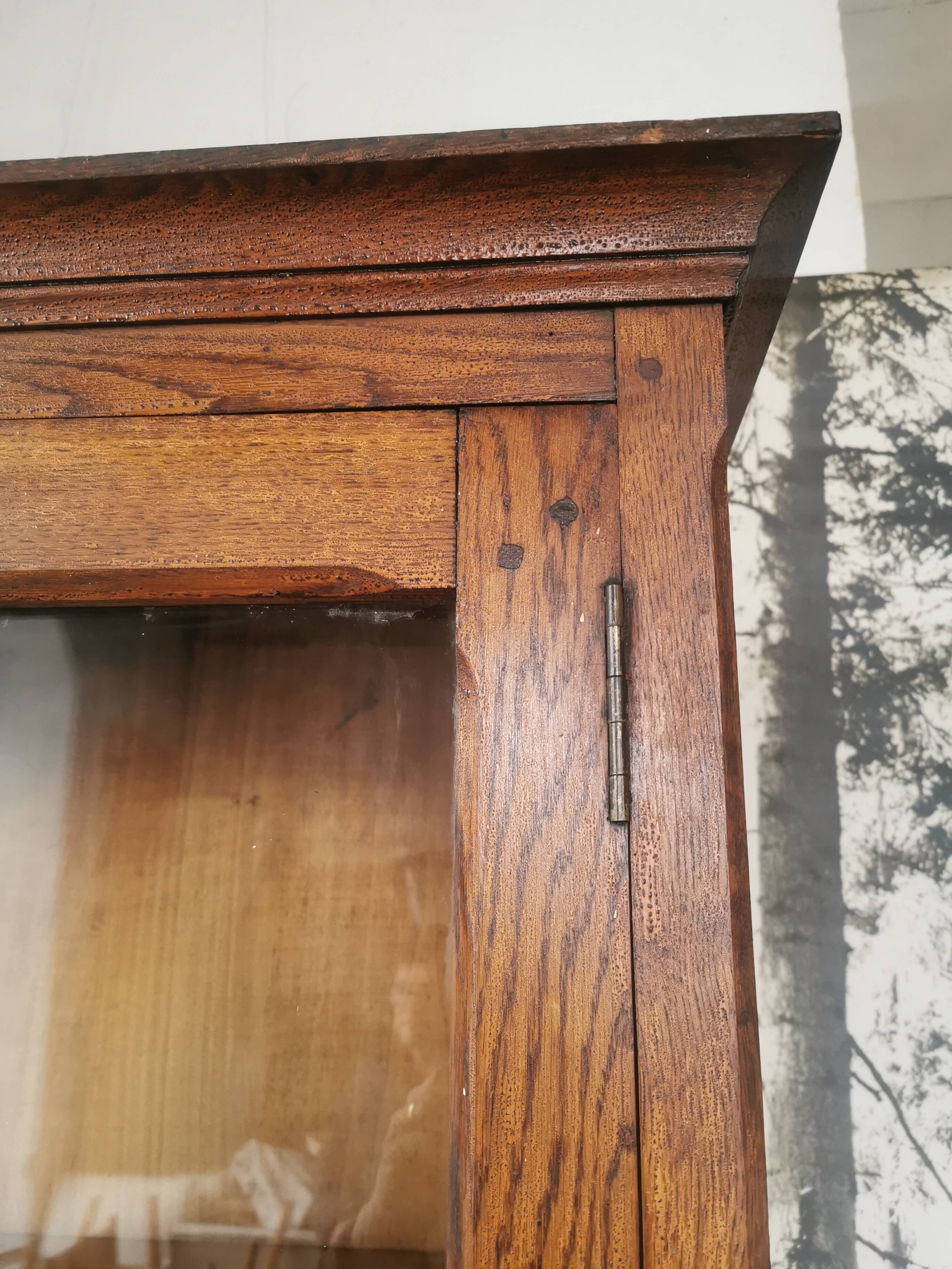 Display cabinet, oak bookcase from the 20s