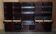 Three vintage style Military Campaign bookshelves, mahogany finish.