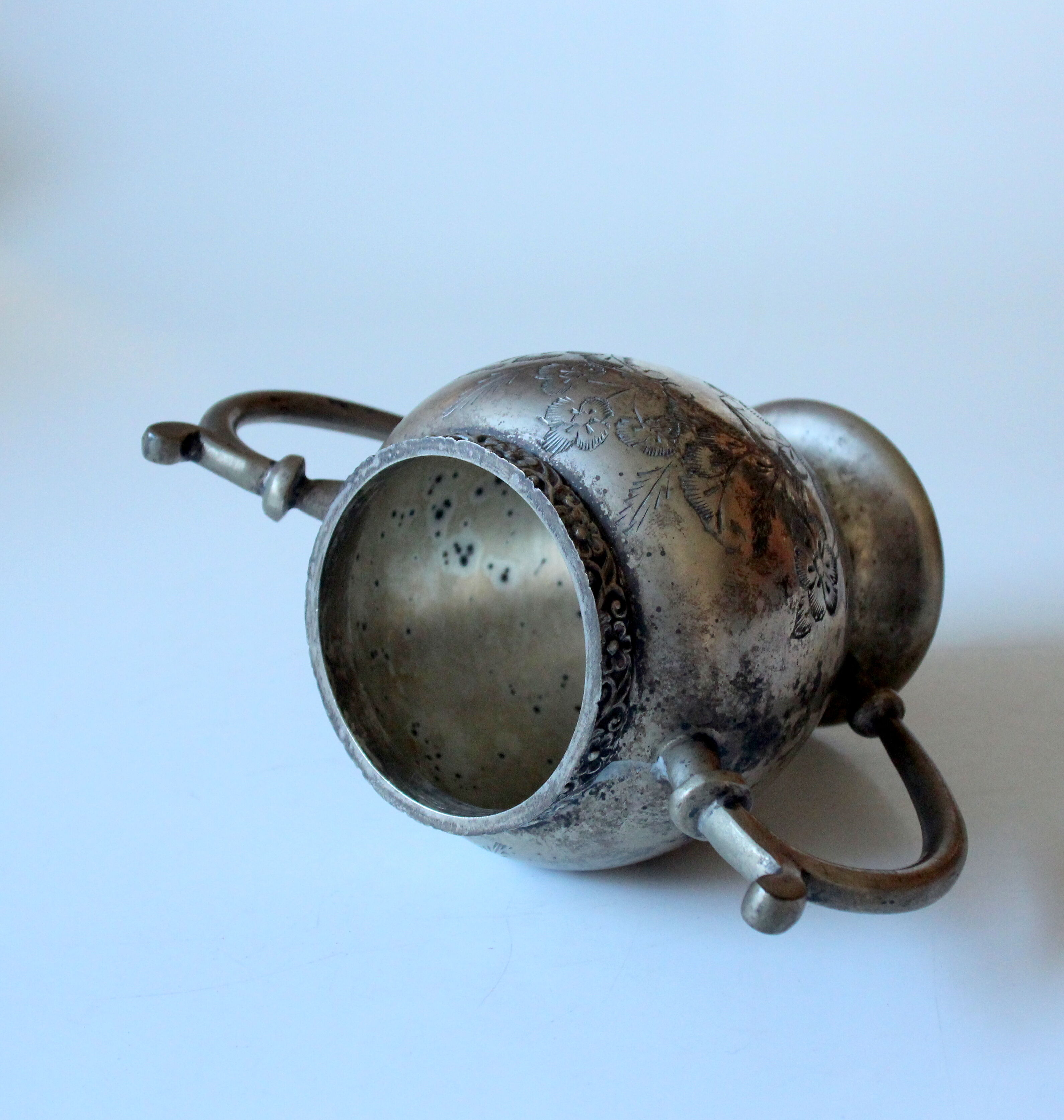 Antique silver plated sugar bowl, EPNS silver plated