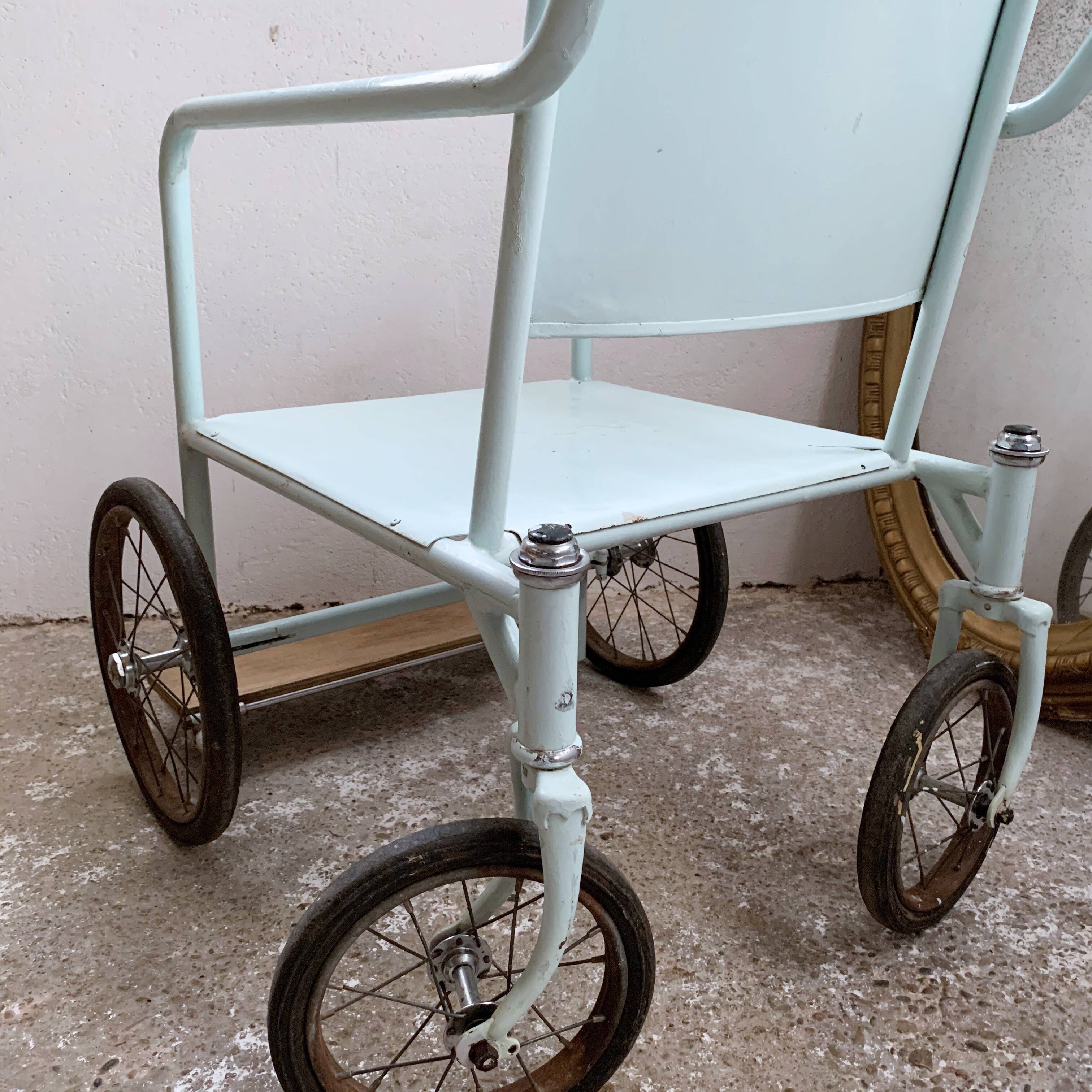 Former hospital wheelchair in the early 20th century