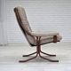1970s, Norwegian design armchair, blend wool fabric, bent wood.