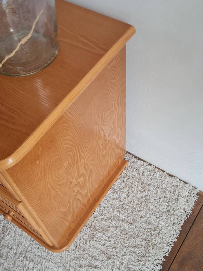 Vintage rattan chest of drawers