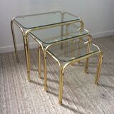 Series of 3 pull-out tables from the 70s