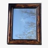 Classic wooden rectangular mirror