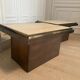 Pair of belgo chrom coffee and travertine side tables