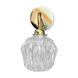 Vintage glass tulip wall lamp