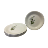 Ensemble de 6 assiettes porcelaine Vercors