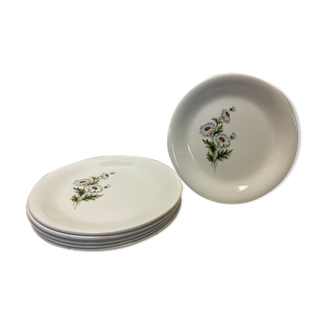 Set of 6 Vercors porcelain plates