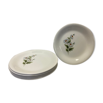Set of 6 Vercors porcelain plates