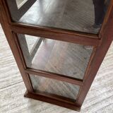 Mahogany sideboard with sliding glass doors