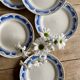 Set of 6 vintage flat plates