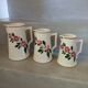 3 antique Sarreguemines pitchers