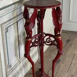 Athenian carved wood, red patina imitation of red marble