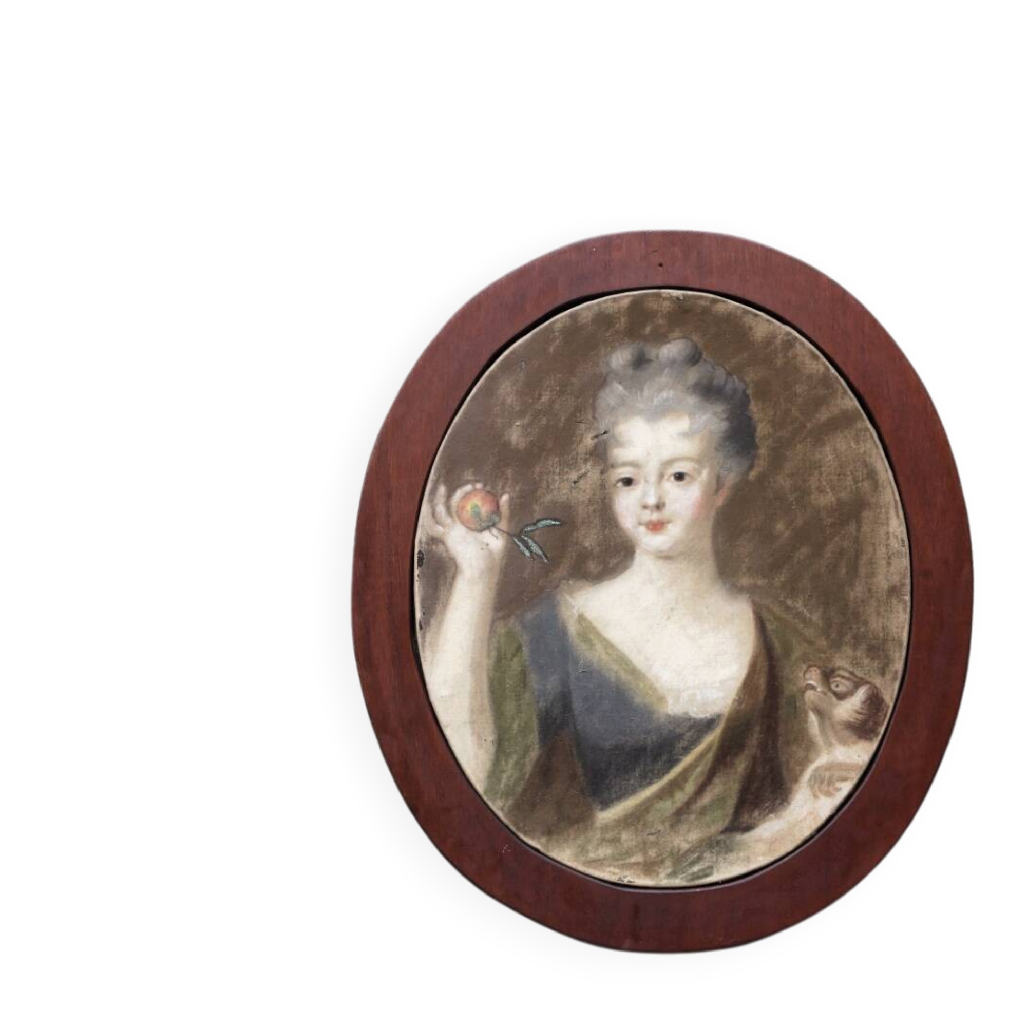 Portrait sur toile, fin 18ème, Princesse inconnue d'après Pierre Gobert