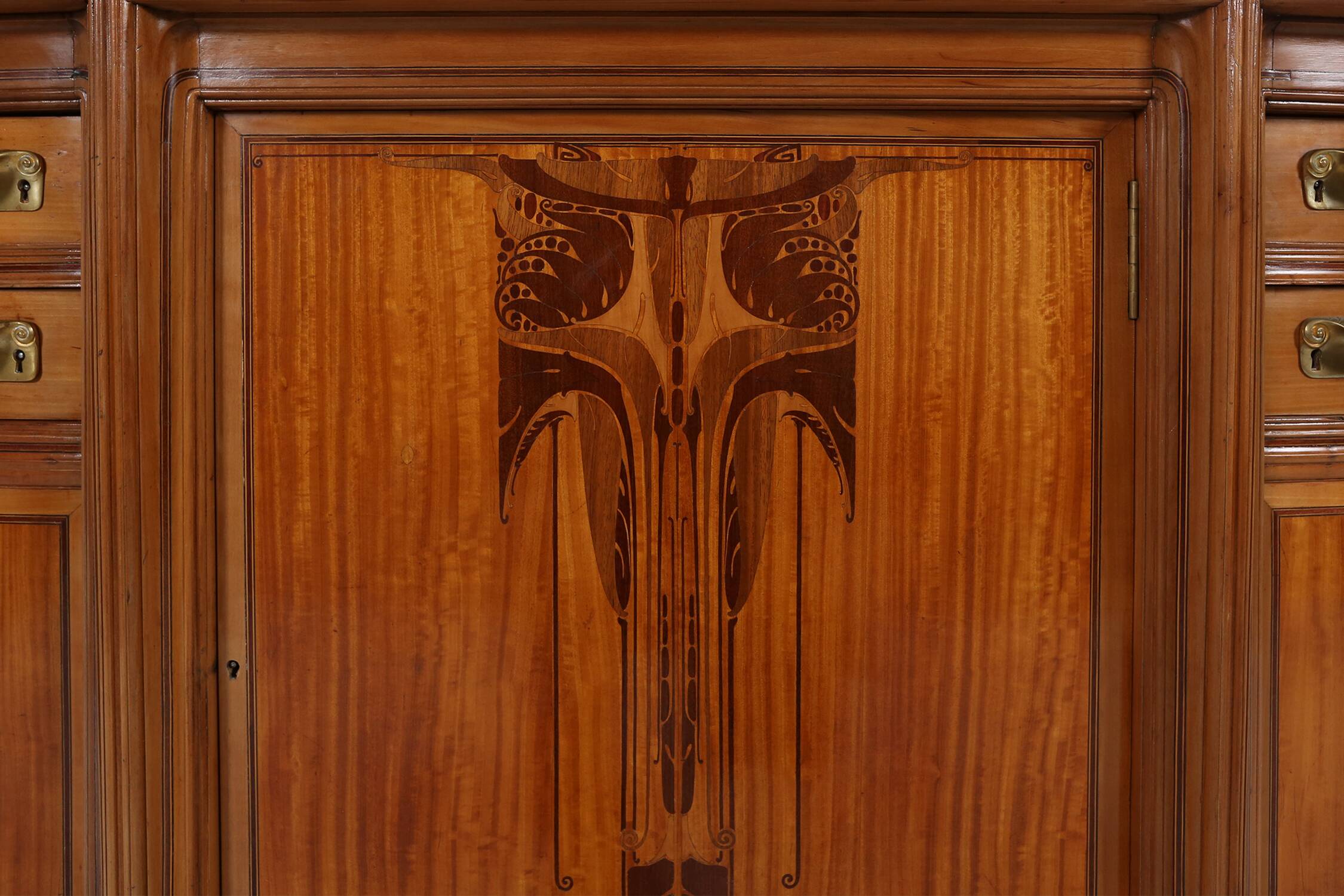 Exceptional hemisphere Art Nouveau Sideboard by Maurice Dufrene, France 1911