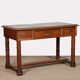 Oak and brass desk in the style of Charles Dudouyt, 1940.