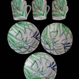 Set of 3 Limoges porcelain coffee cups Patrick Rey and Philippe Deshoulières