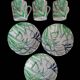 Set of 3 Limoges porcelain coffee cups Patrick Rey and Philippe Deshoulières