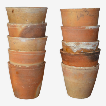10 pots à semis anciens 9-10 cm