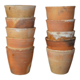 10 pots à semis anciens 9-10 cm