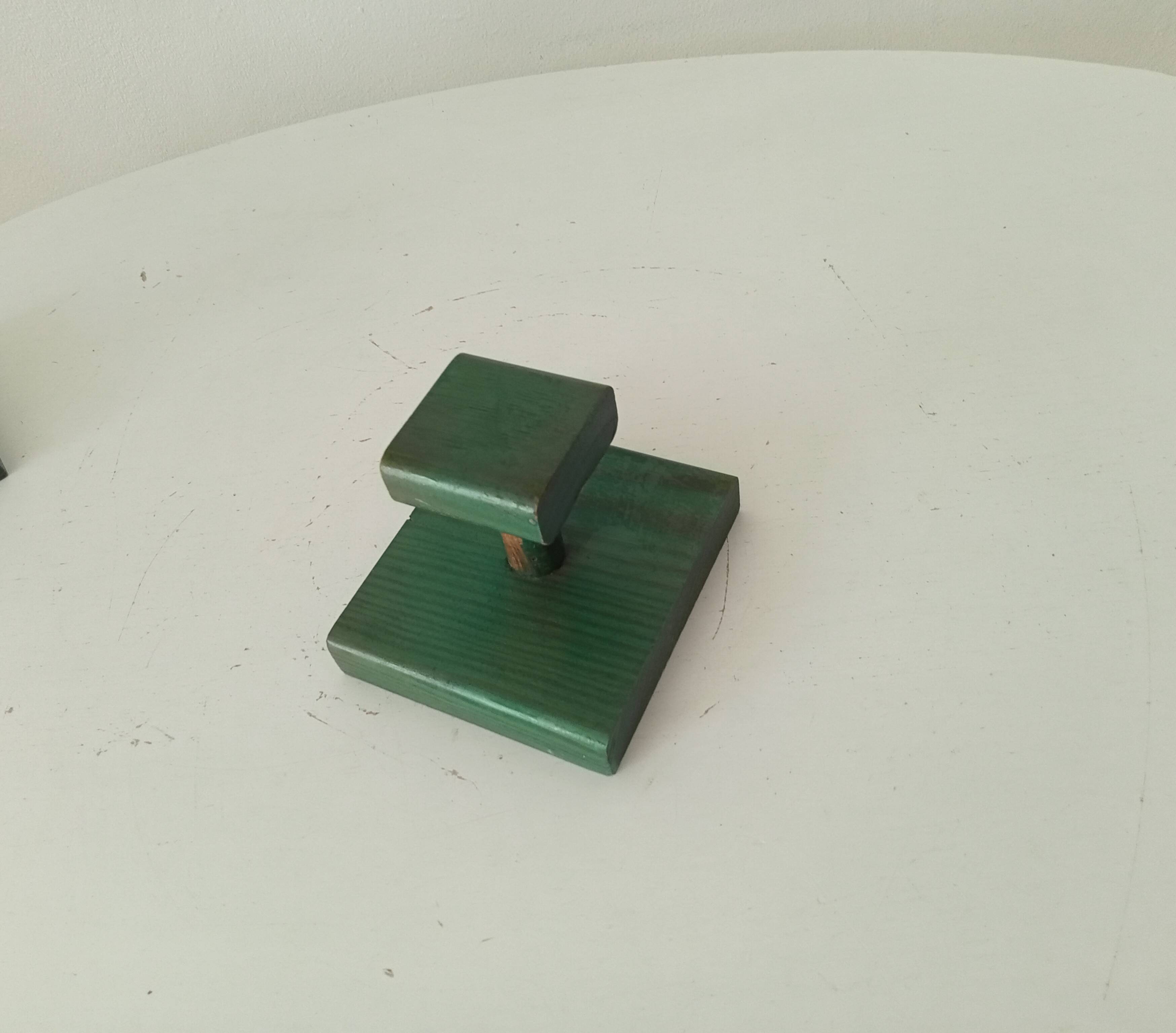 Pair of vintage 1980s wall coat hooks.