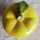 Apple-shaped box pot with ceramic foil