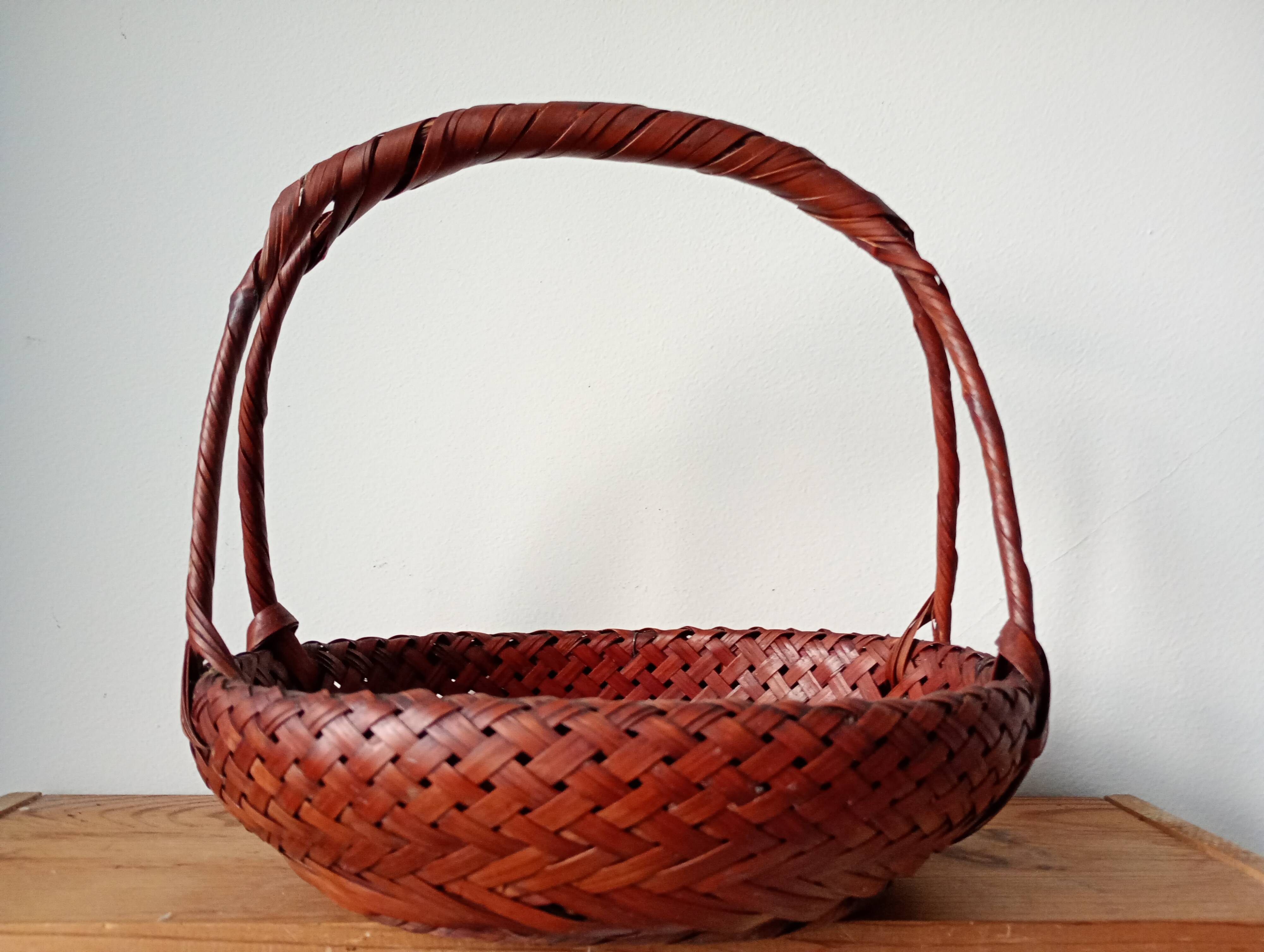 Japanese woven bamboo basket Ikebana