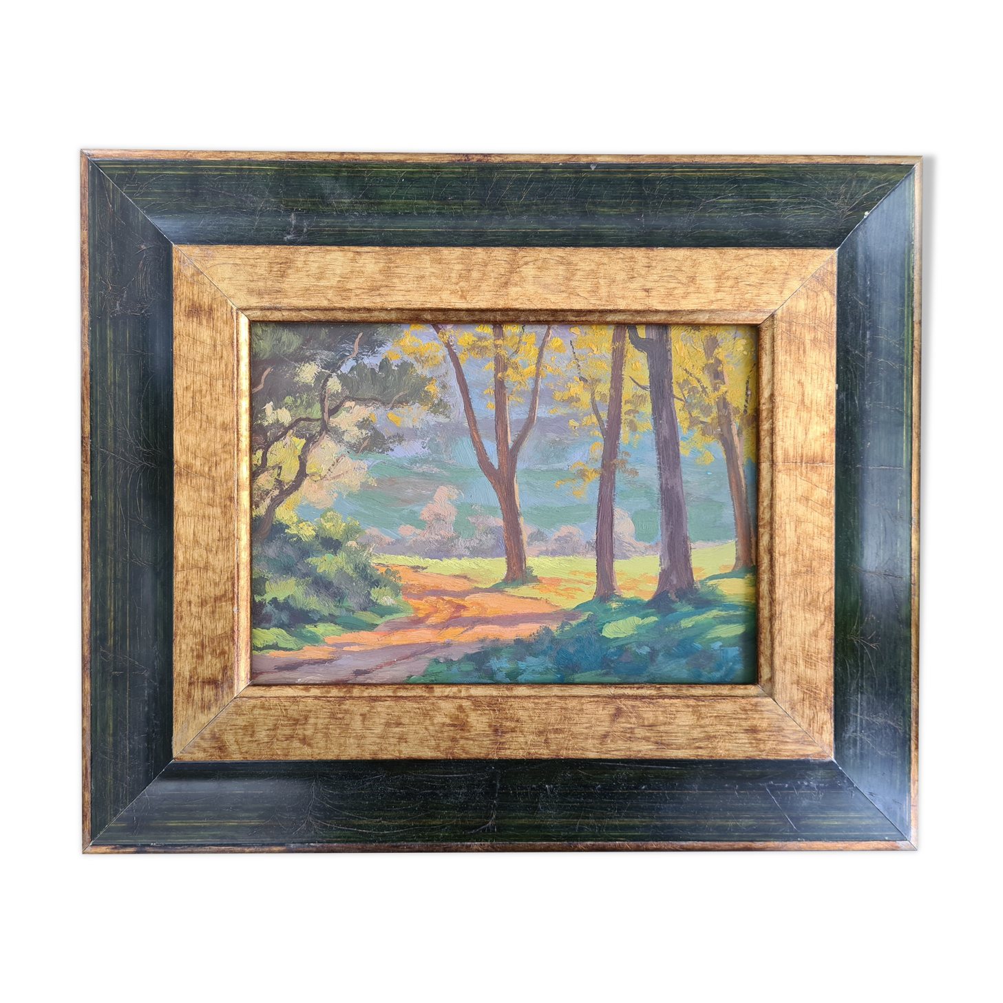 The clearing - orientalist oil by Sarraillon